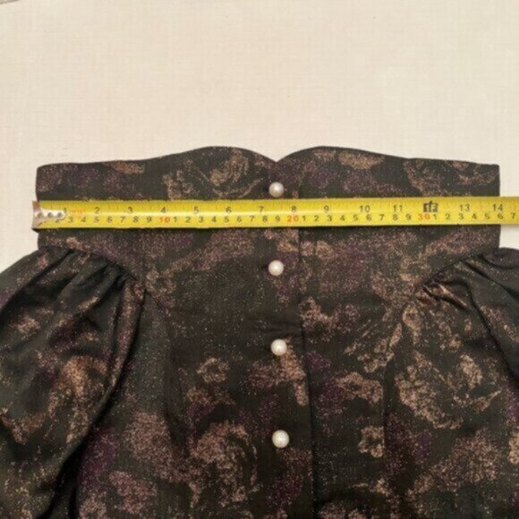 🌹HP🌹Batsheva Bella BNWOT metallic jacquard midi skirt 6 - Picture 6 of 15